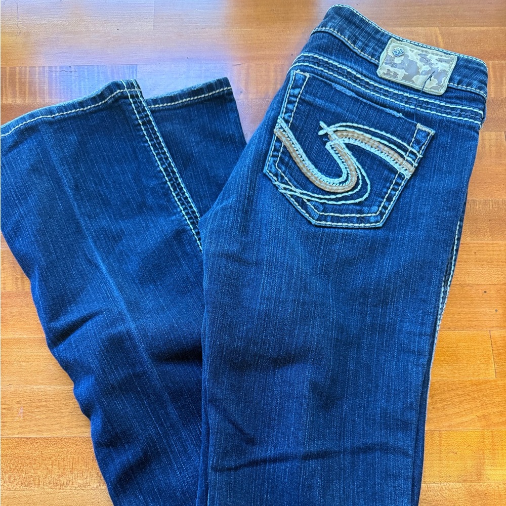 Silver Jeans Women's Boot Cut Jeans - Dark Blue